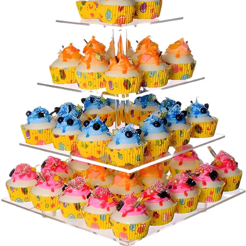 Lighting Decoration Stand - 3/4/5 Tier Acrylic Wedding Cake Stand