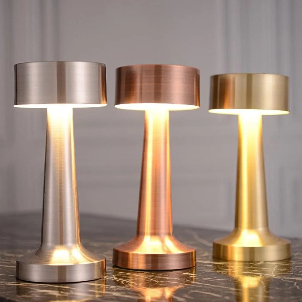 Lighting Decor Bedroom - Kazeach Vintage Dumbbell Table Lamp, Touch