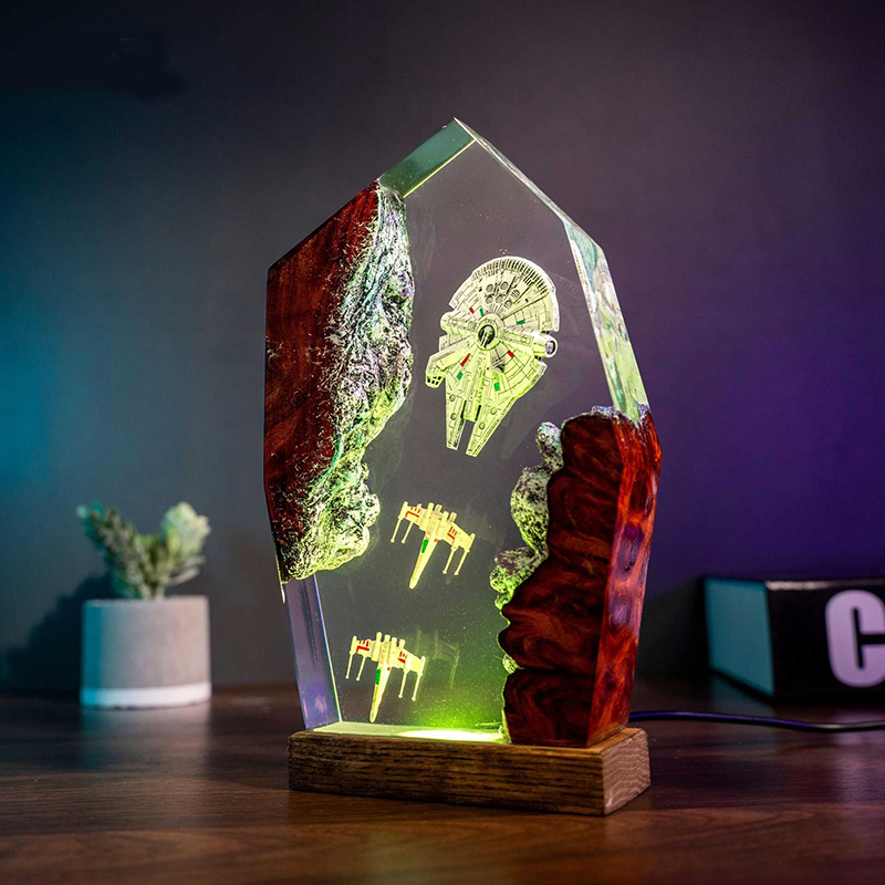 Lighting Table Decor - Table Resin Lamp Universe War Sence