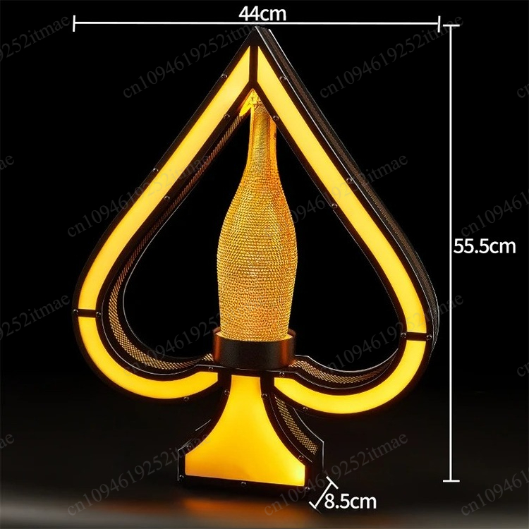 Lighting Decoration Stand - Iron Art Light Up Wine Bottle