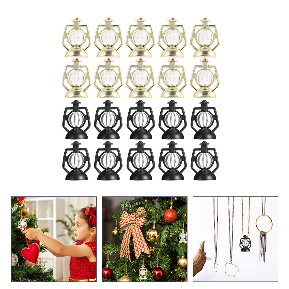 Vintage Lighting Decor - 40Pcs Artificial Xmas Oil Lamp Pendant