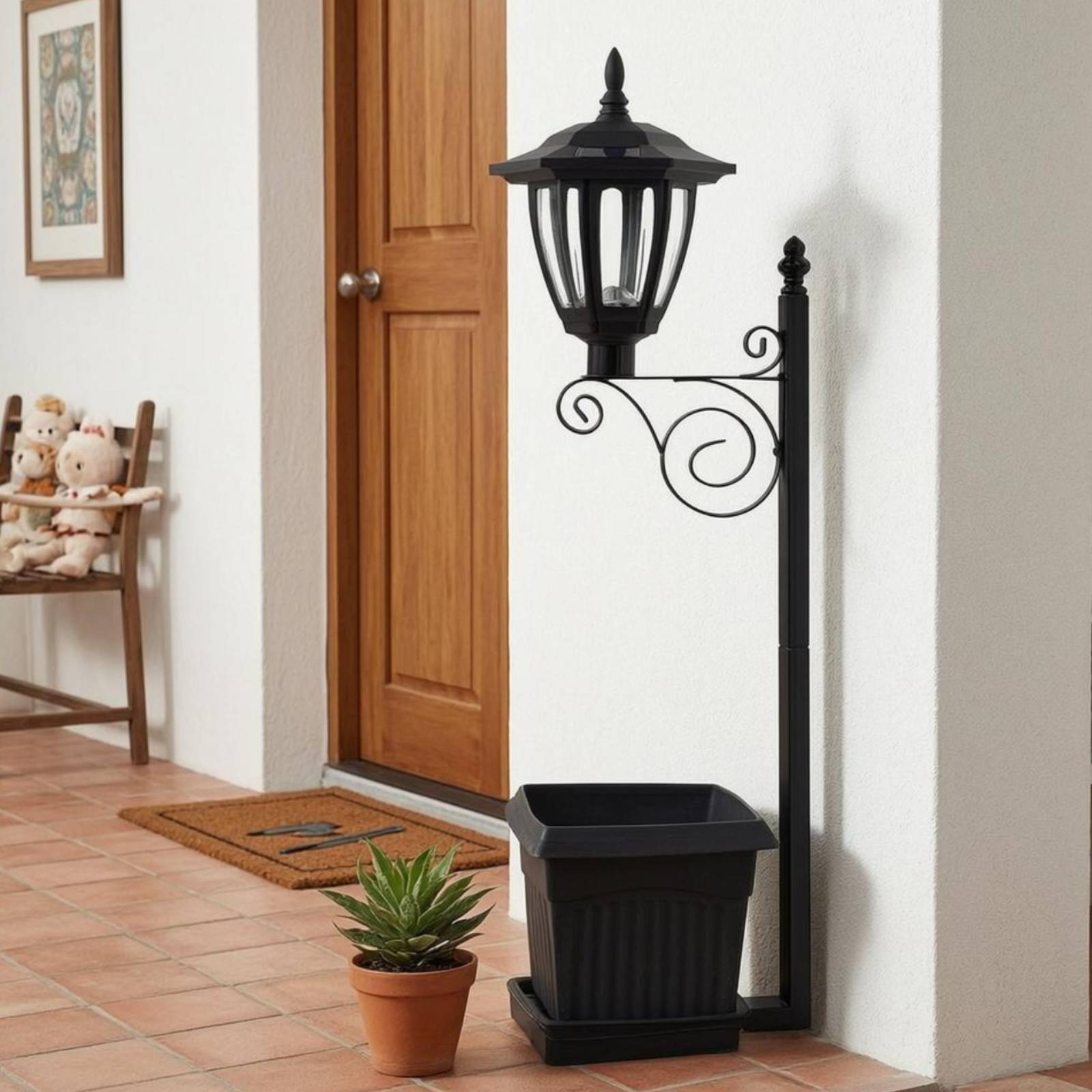 Solar Flower Pot Light Wrought - огляд і ціна Lighting Decor Outdoor