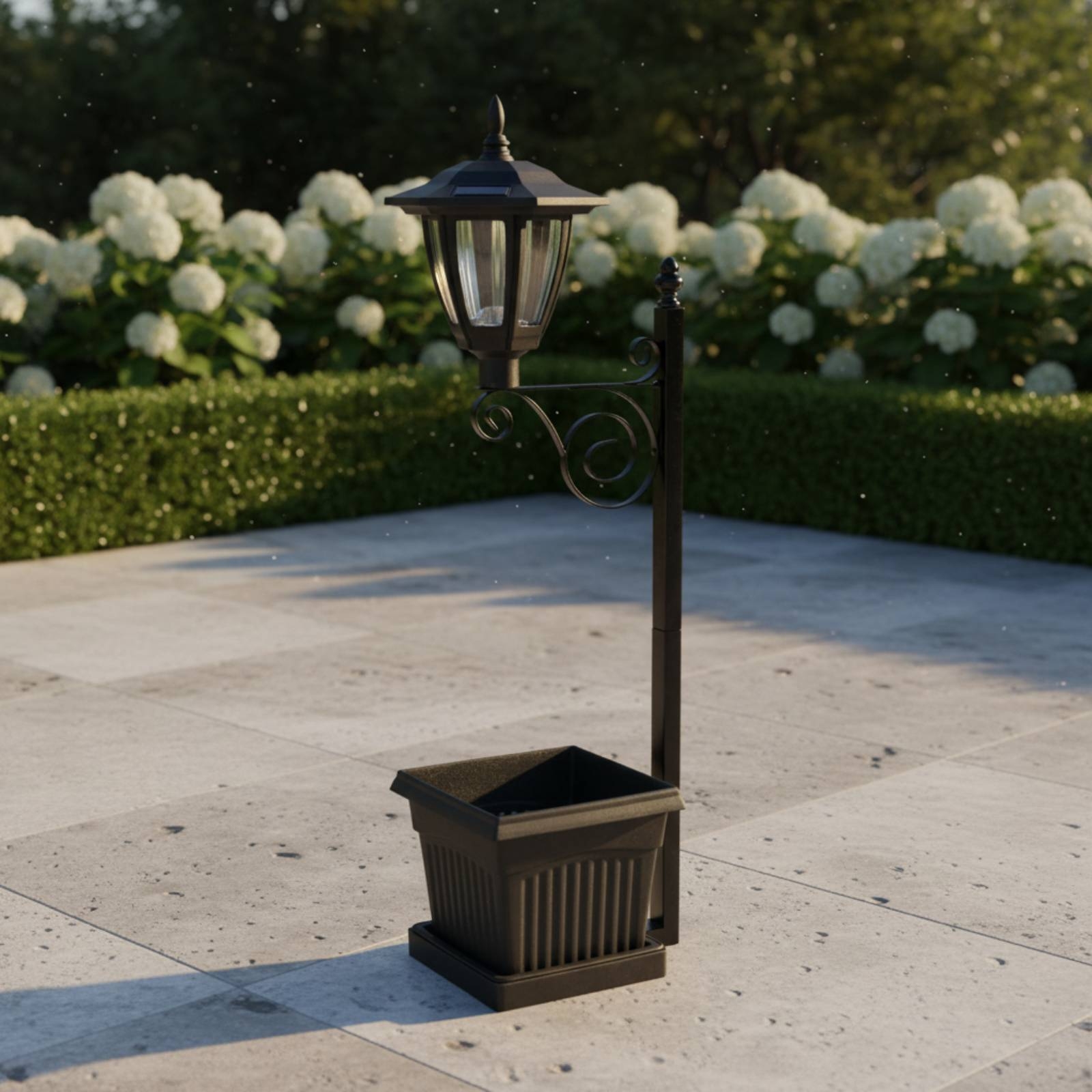 Solar Flower Pot Light Wrought - огляд і ціна Lighting Decor Outdoor