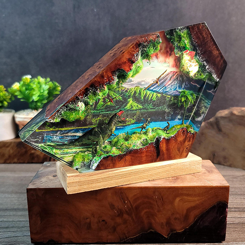 Table Resin Lamp Dinosaur Figu - огляд і ціна Lighting Table Decor