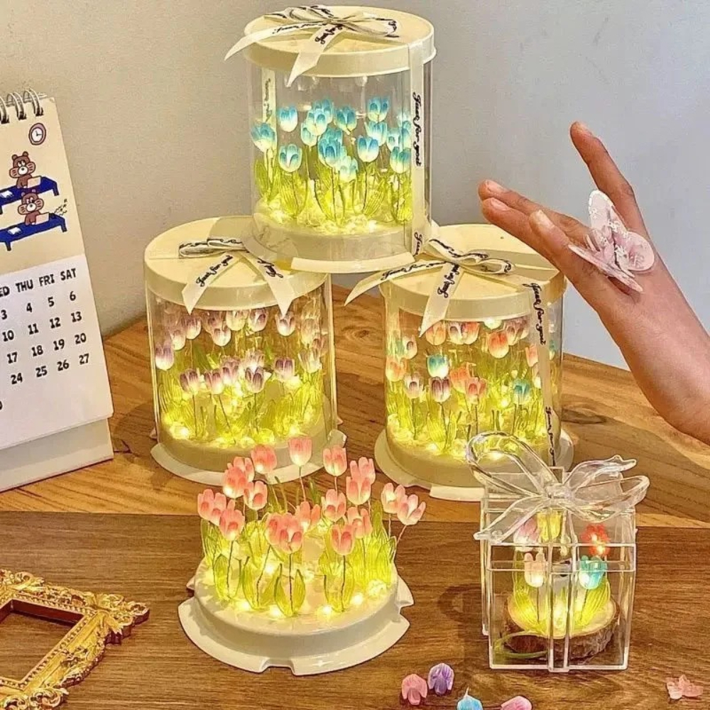 Tulip Lamp DIY Handmade Materi - огляд і ціна Lighting Table Decor