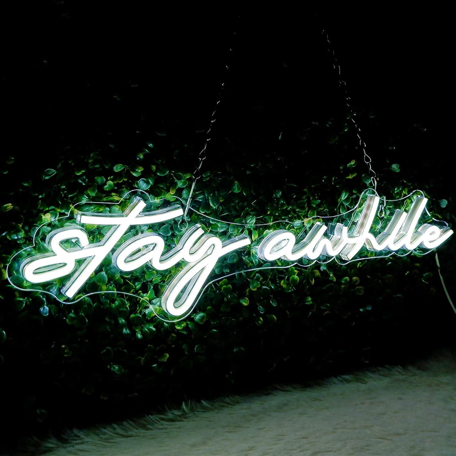 Stay Awhile Neon Signs USB Dim - огляд і ціна Lighting Decor For Home