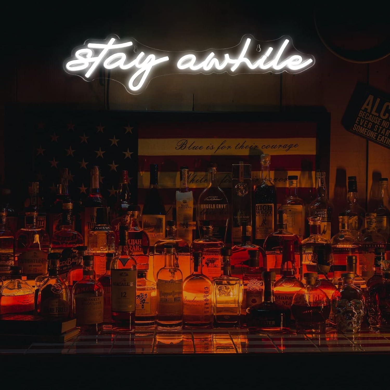 Stay Awhile Neon Signs USB Dim - огляд і ціна Lighting Decor For Home