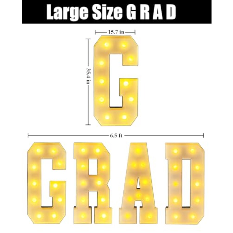 3Feet GRAD 2026 Numbers Kit fo - огляд і ціна Light Up Letters Marquee