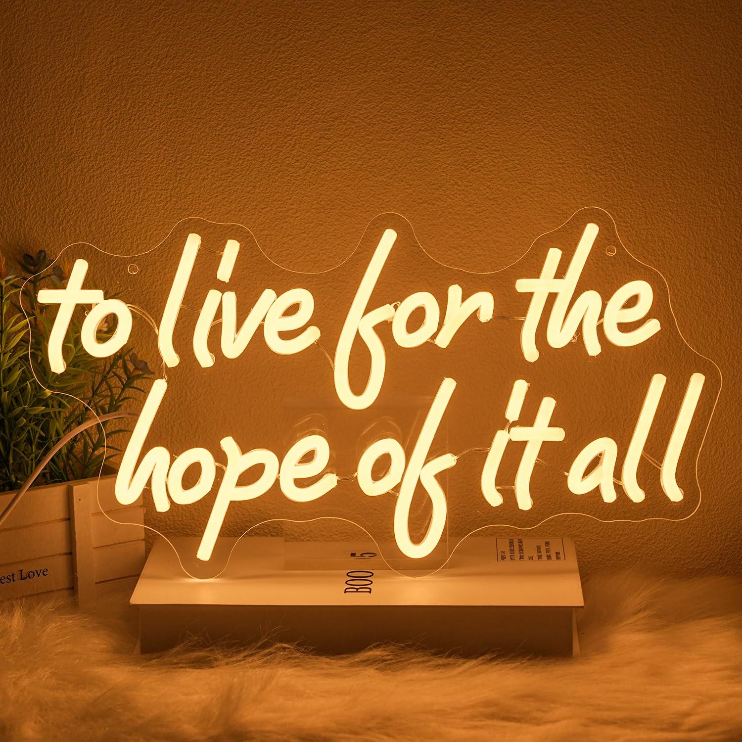 To Live For The Hope Of It All - огляд і ціна Lighting Decor Bedroom