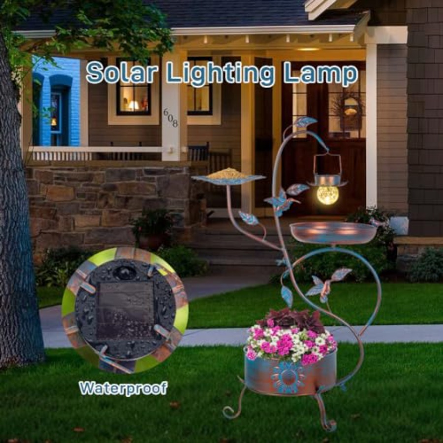 Outdoor metal bird bath with p - огляд і ціна Lighting Decor Outdoor