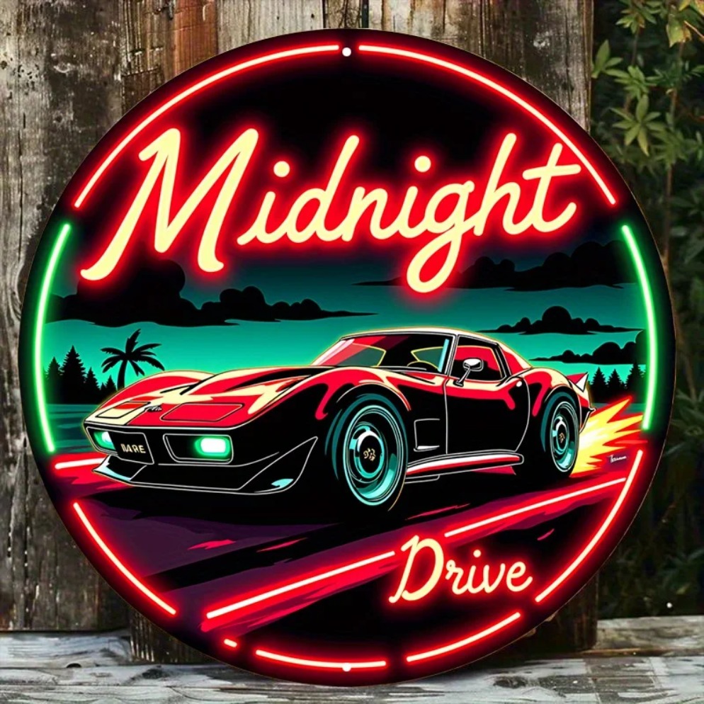 Vintage Neon Car Sign Midnight - огляд і ціна Vintage Lighting Decor