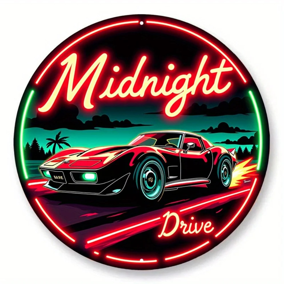 Vintage Neon Car Sign Midnight - огляд і ціна Vintage Lighting Decor