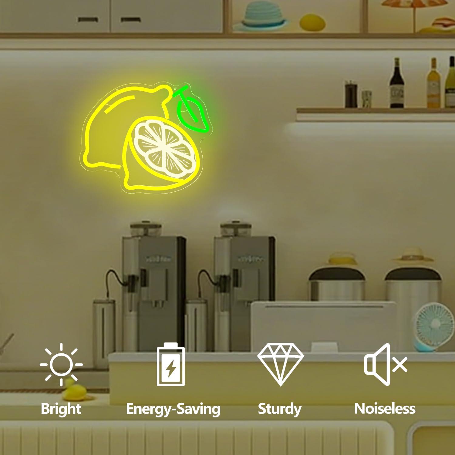 Lemon Neon Sign Dimmable LED L - огляд і ціна Lighting Decor For Home