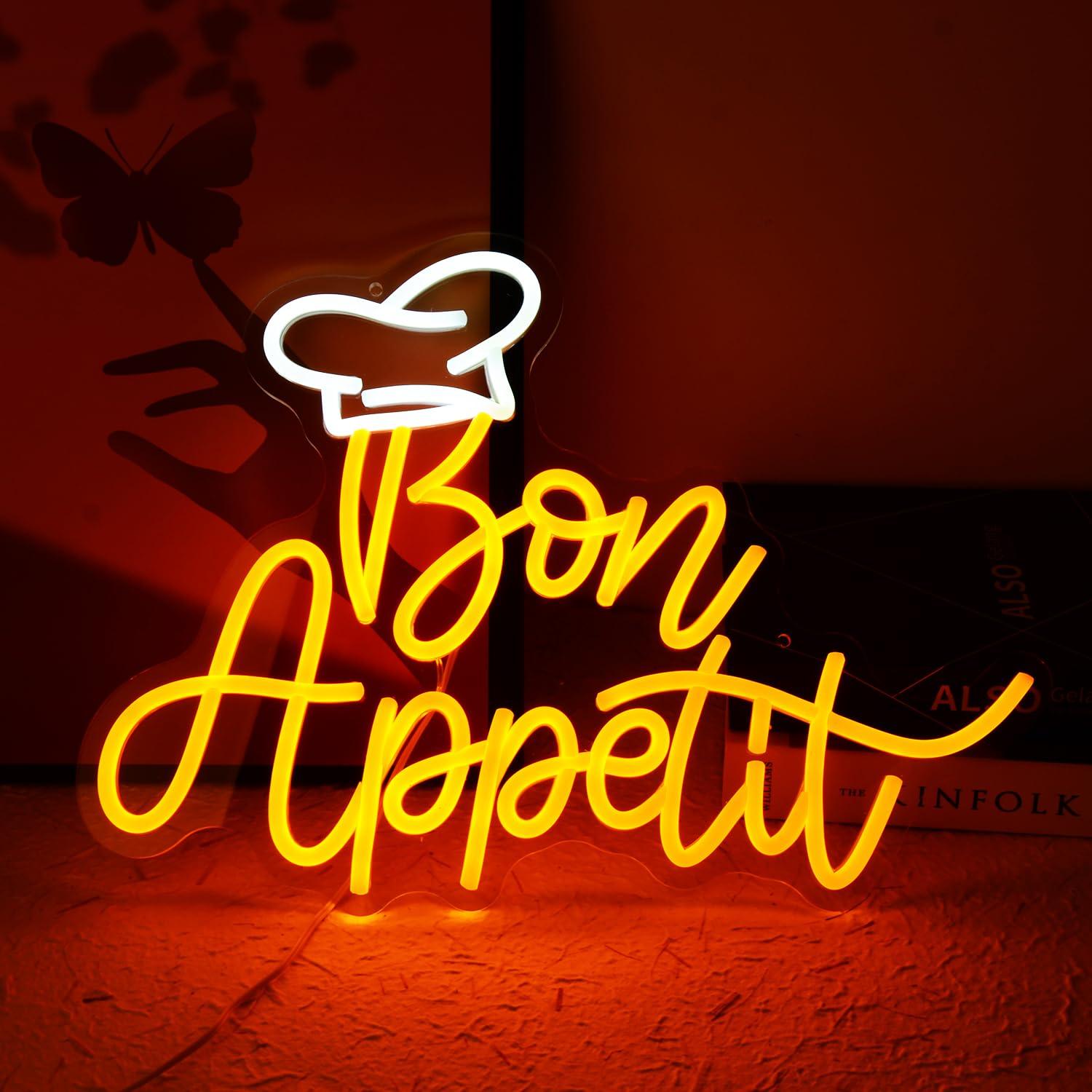 Bon Appetit Chef Hat Neon Sign - огляд і ціна Lighting Decor For Home