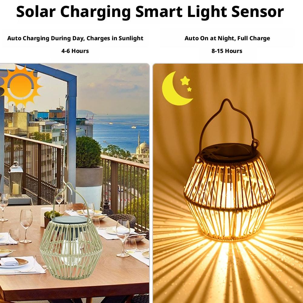 IP65 Waterproof Solar Rattan L - огляд і ціна Lighting Table Decor