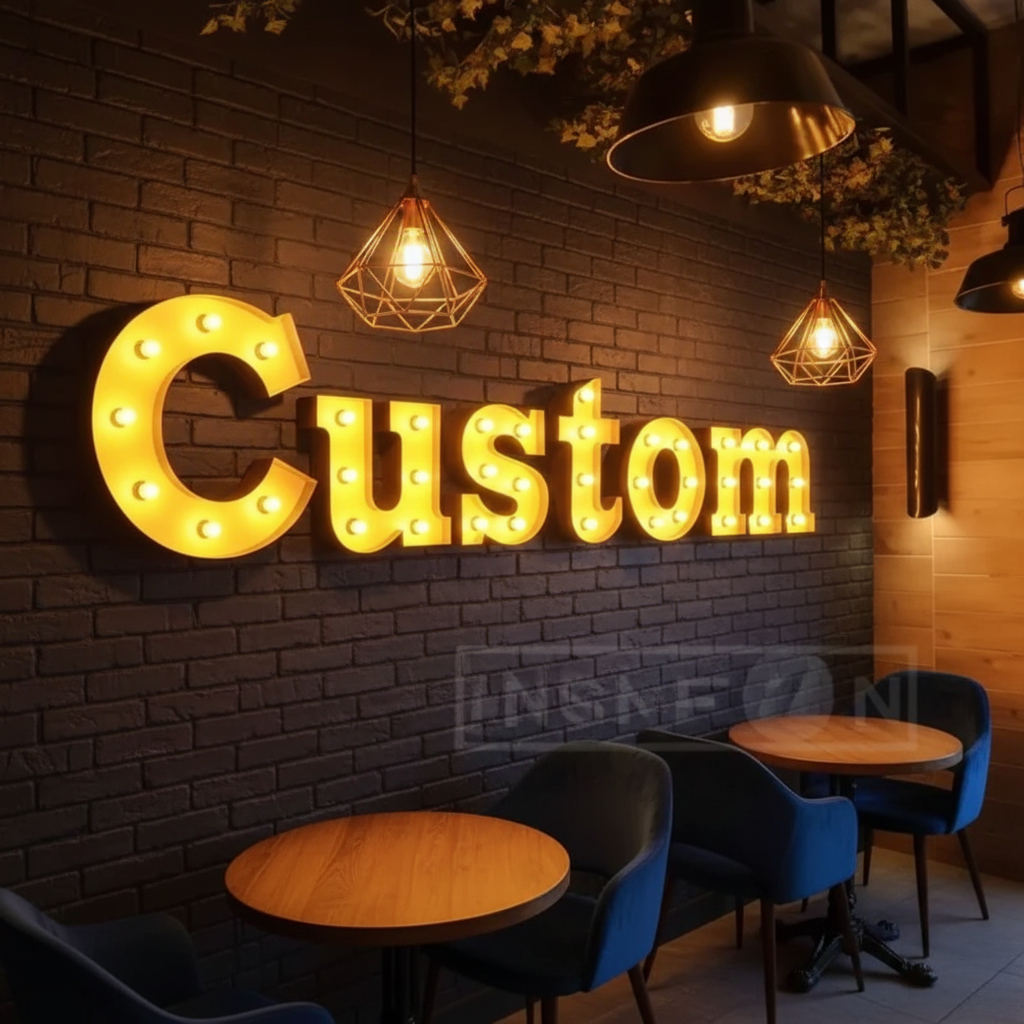 Custom Bulb Letters Metal Ligh - огляд і ціна Light Up Letters Marquee