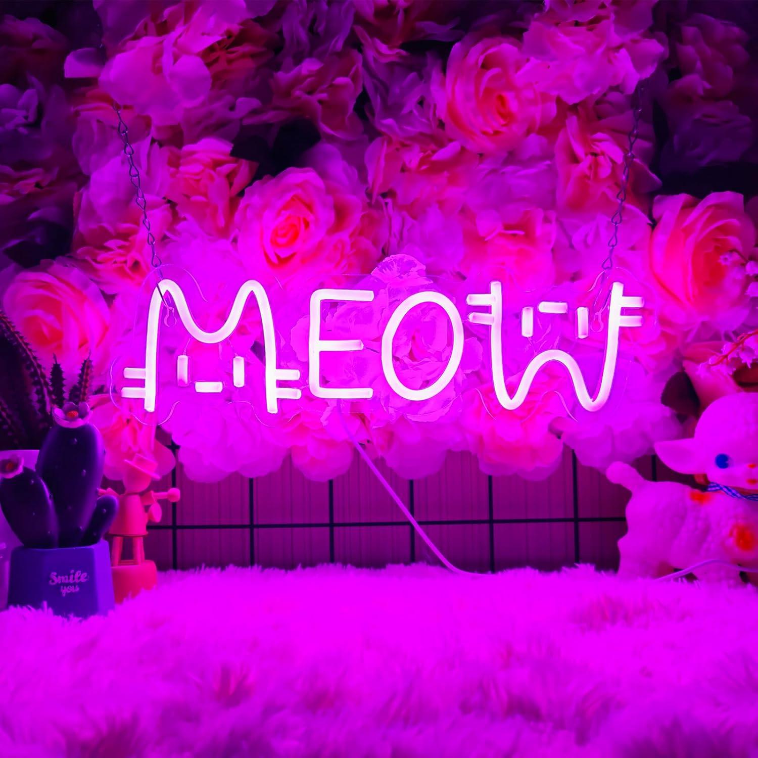 Meow Neon Sign Cat USB Powered - огляд і ціна Lighting Decor For Home