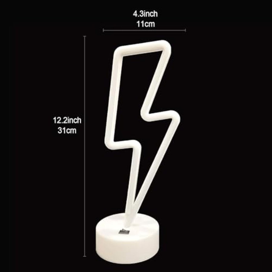 Lightning Bolt Neon Sign With  - огляд і ціна Lighting Table Decor