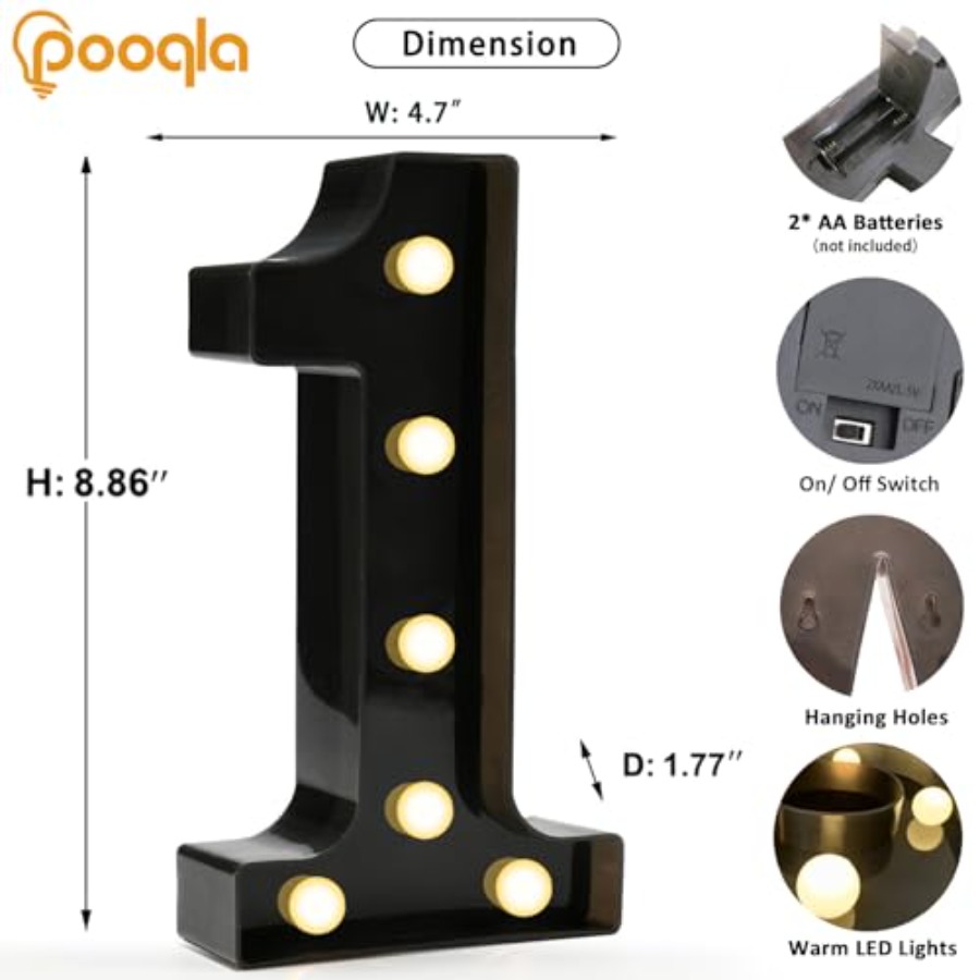 Decorative Led Light Up Number - огляд і ціна Light Up Letters Marquee