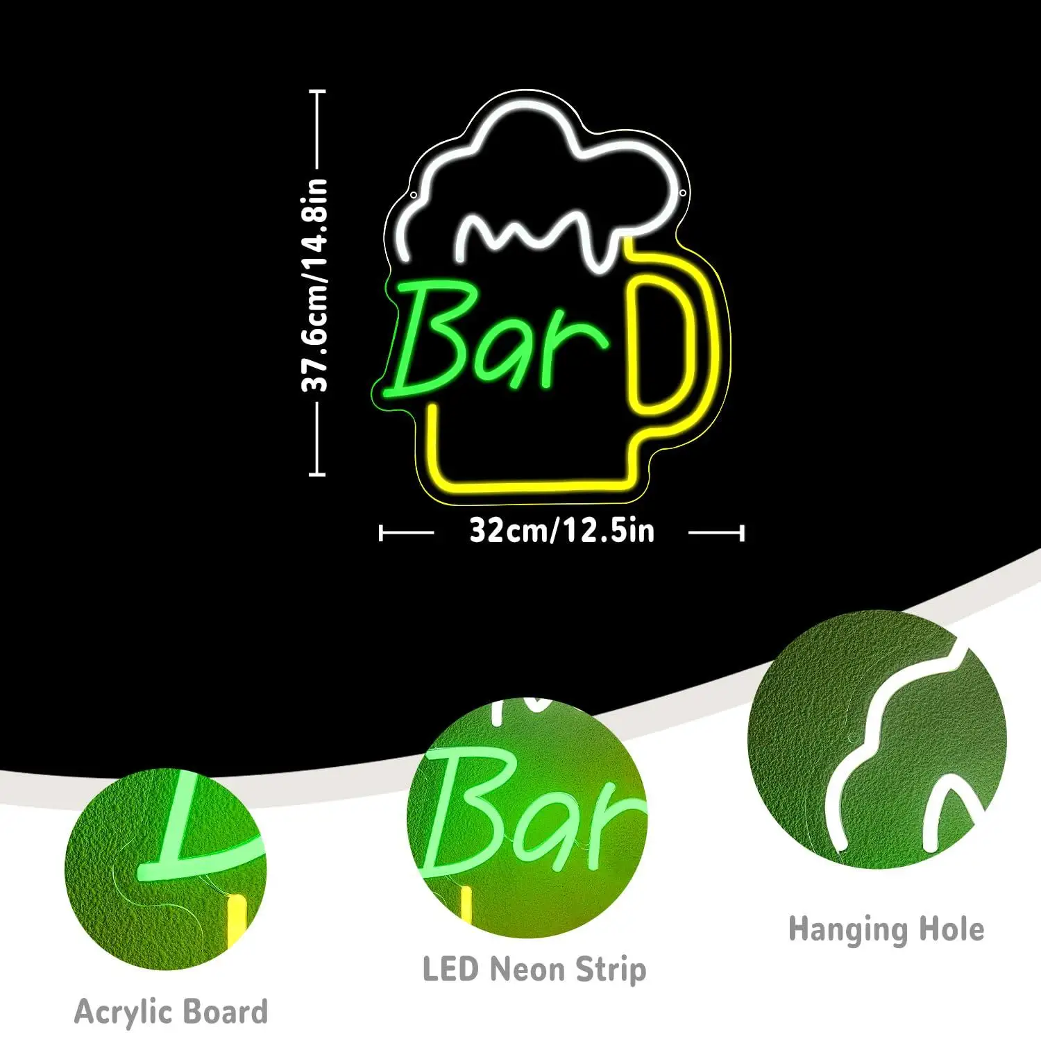 Beer Bar Neon Sign USB Dimmabl - огляд і ціна Lighting Decor For Home