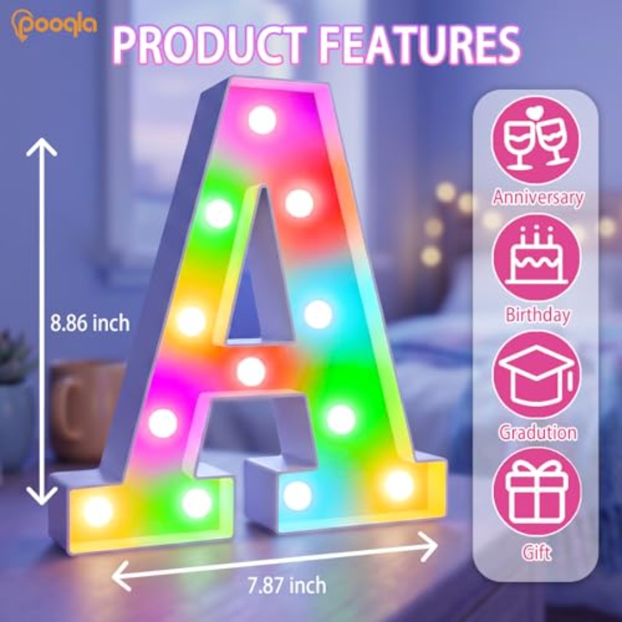 Colorful LED marquee letter li - огляд і ціна Light Up Letters Marquee