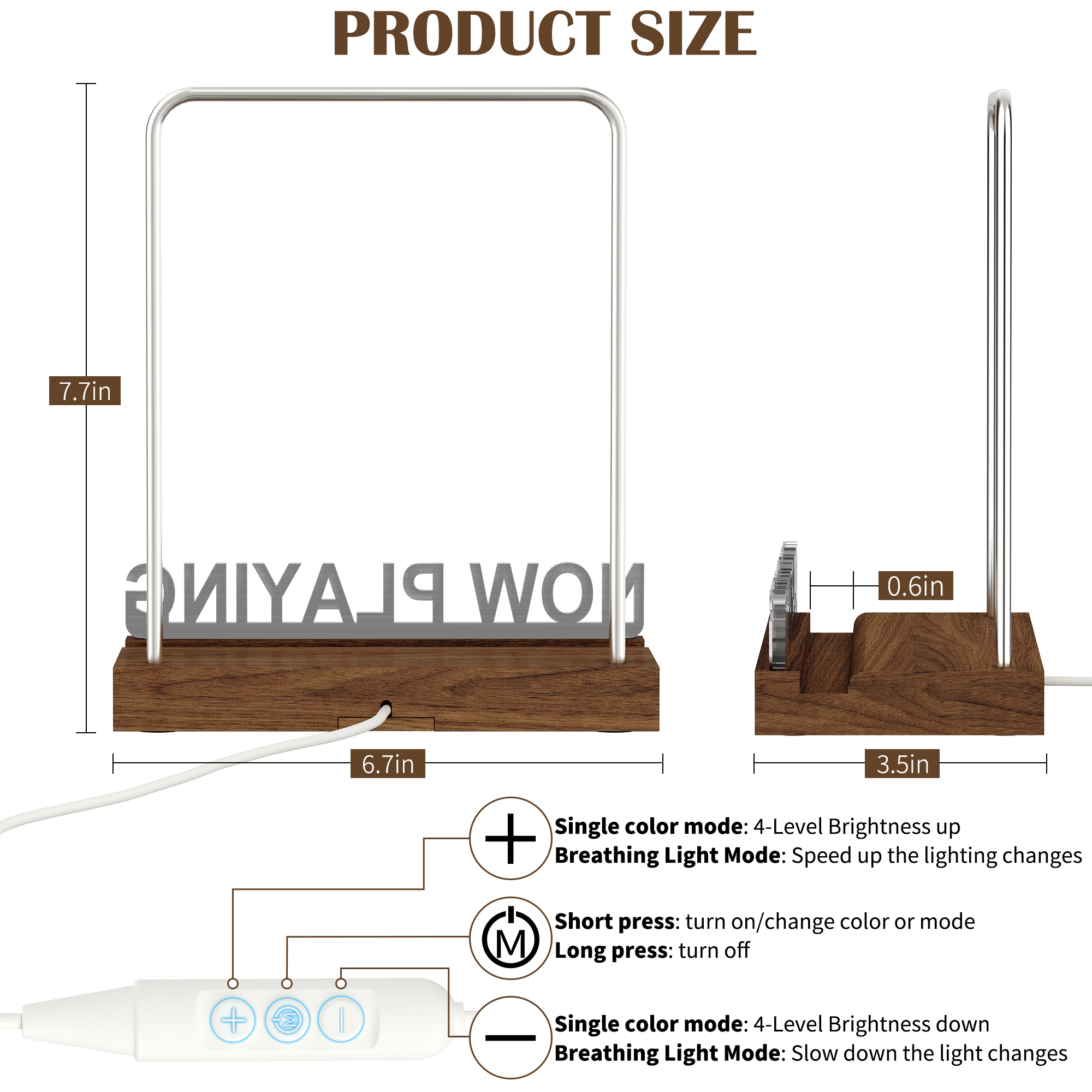 LED Now Playing Vinyl Record S - огляд і ціна Lighting Decoration Stand
