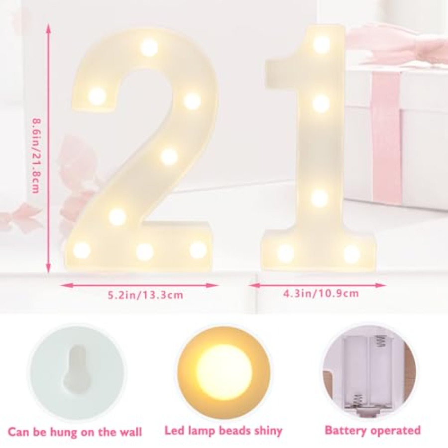 21 LED Marquee Number, 21st Bi - огляд і ціна Light Up Letters Marquee