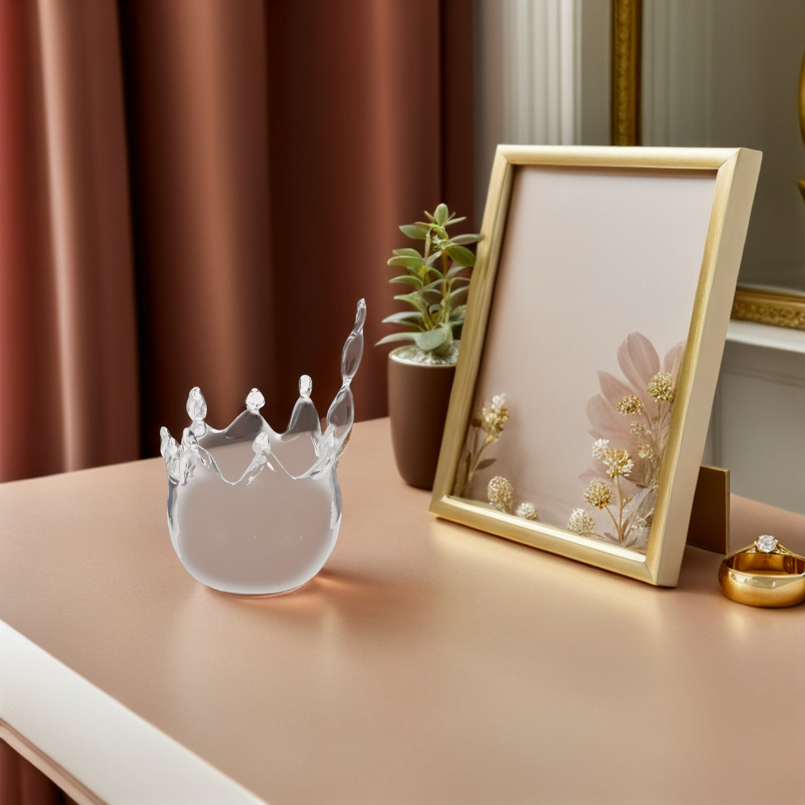 Crown Clear Glass Candlestick  - огляд і ціна Lighting Decoration Stand