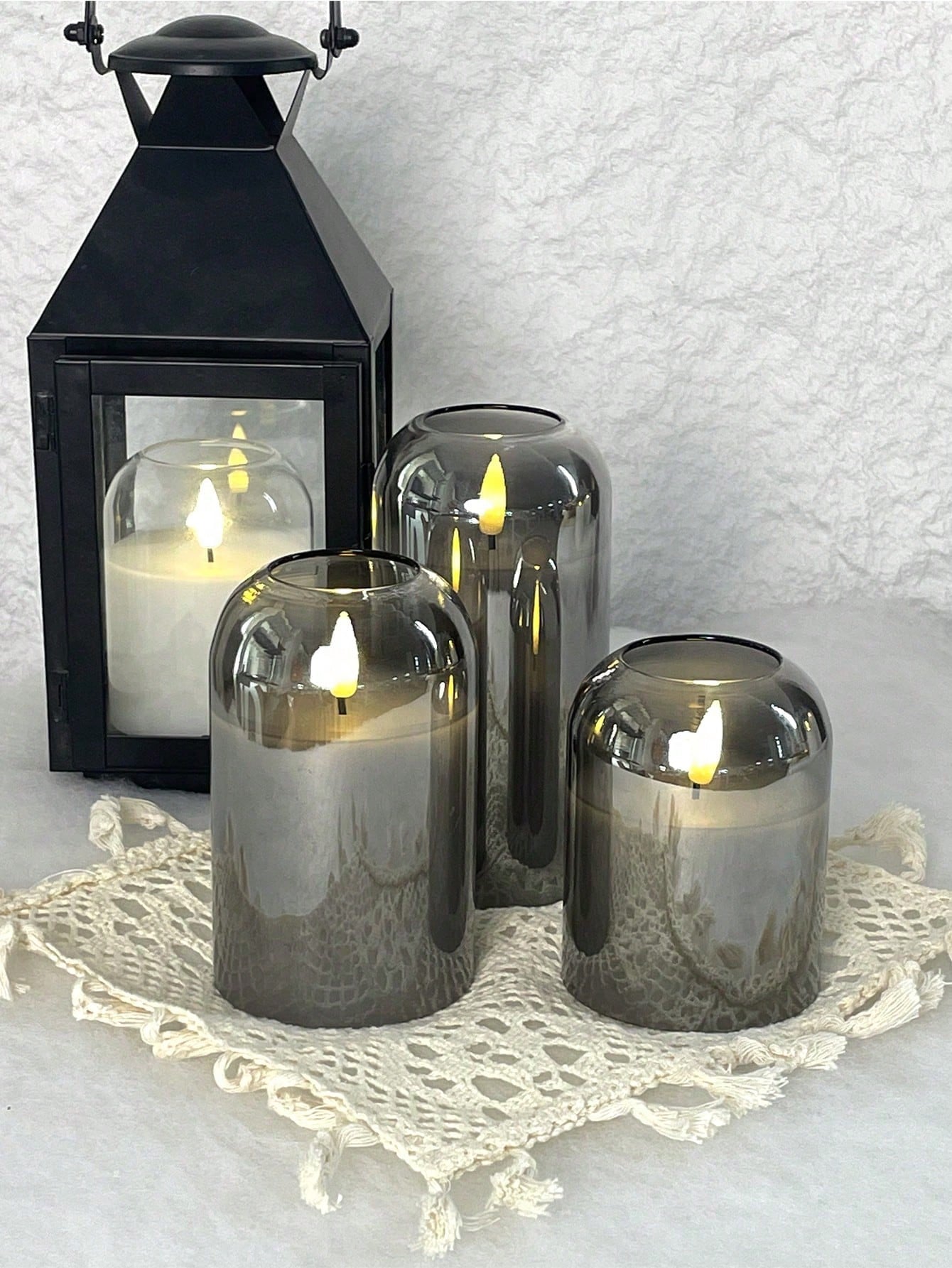3 Pack Grey Flameless LED Cand - огляд і ціна Lighting Decor For Home
