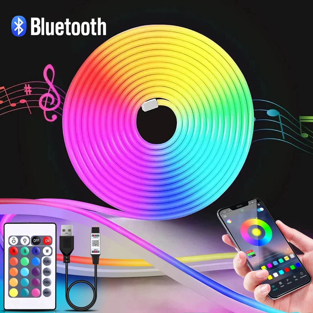 1-5m RGB LED Neon Strip Light  - огляд і ціна Lighting Decor For Home